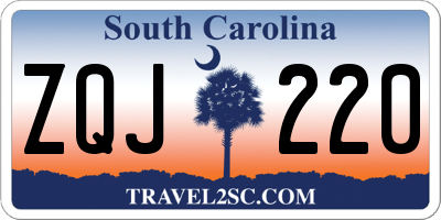 SC license plate ZQJ220