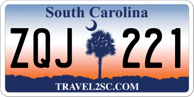 SC license plate ZQJ221