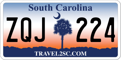 SC license plate ZQJ224