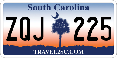SC license plate ZQJ225