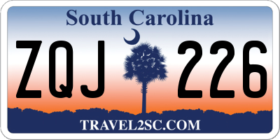 SC license plate ZQJ226
