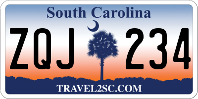 SC license plate ZQJ234