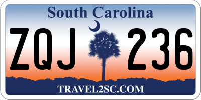 SC license plate ZQJ236