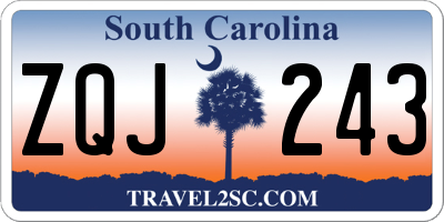 SC license plate ZQJ243