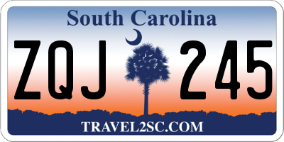 SC license plate ZQJ245