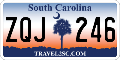 SC license plate ZQJ246