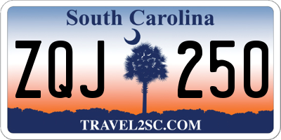 SC license plate ZQJ250