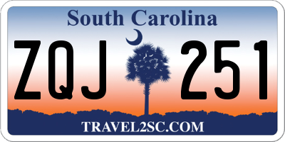 SC license plate ZQJ251