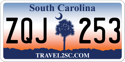 SC license plate ZQJ253