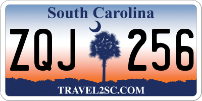 SC license plate ZQJ256