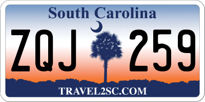 SC license plate ZQJ259