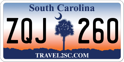SC license plate ZQJ260