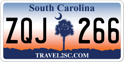 SC license plate ZQJ266