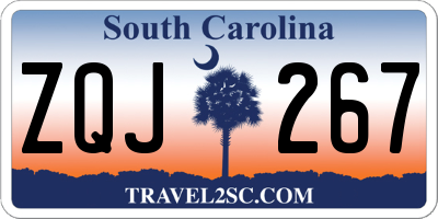 SC license plate ZQJ267
