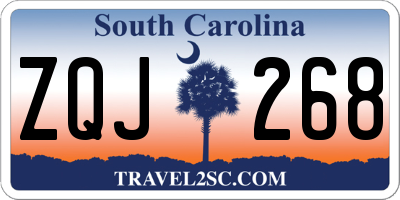SC license plate ZQJ268