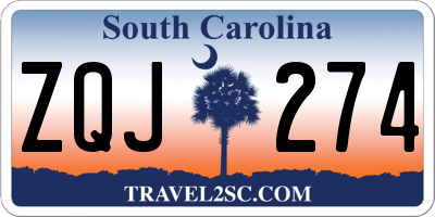 SC license plate ZQJ274