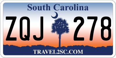 SC license plate ZQJ278