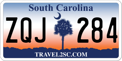 SC license plate ZQJ284