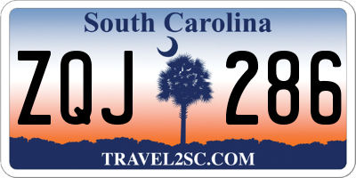 SC license plate ZQJ286