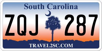 SC license plate ZQJ287
