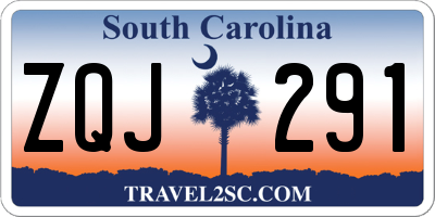 SC license plate ZQJ291
