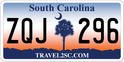 SC license plate ZQJ296