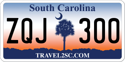 SC license plate ZQJ300
