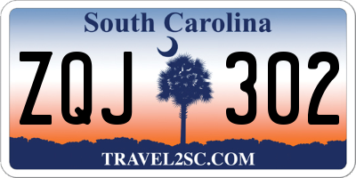 SC license plate ZQJ302
