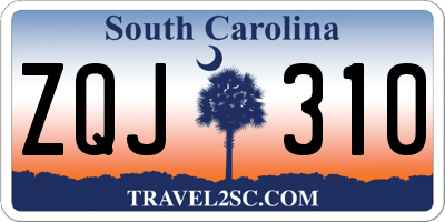 SC license plate ZQJ310