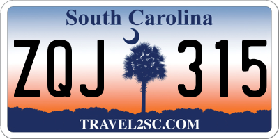 SC license plate ZQJ315