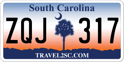SC license plate ZQJ317