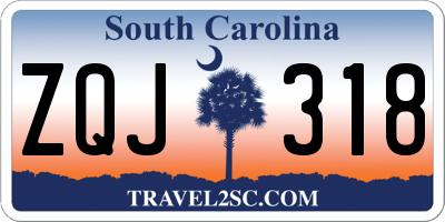 SC license plate ZQJ318