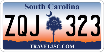 SC license plate ZQJ323