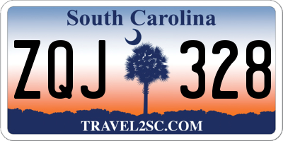 SC license plate ZQJ328
