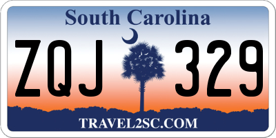 SC license plate ZQJ329