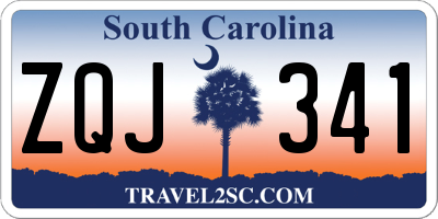 SC license plate ZQJ341