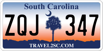 SC license plate ZQJ347