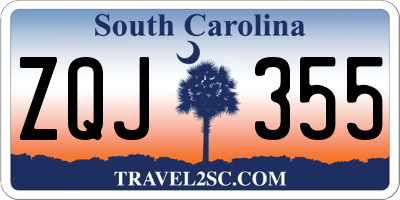 SC license plate ZQJ355
