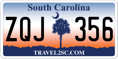 SC license plate ZQJ356
