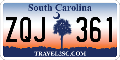 SC license plate ZQJ361