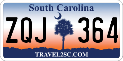 SC license plate ZQJ364