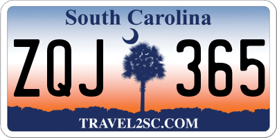 SC license plate ZQJ365