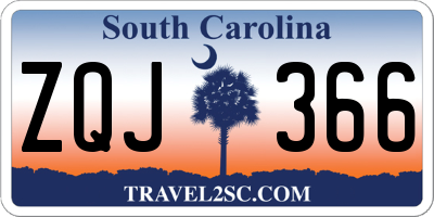 SC license plate ZQJ366