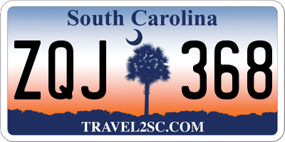 SC license plate ZQJ368
