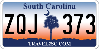 SC license plate ZQJ373