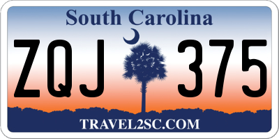 SC license plate ZQJ375