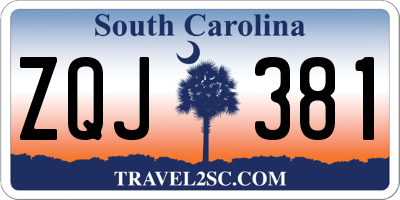 SC license plate ZQJ381