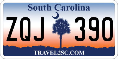 SC license plate ZQJ390