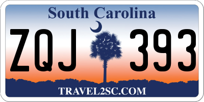 SC license plate ZQJ393