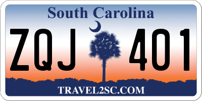 SC license plate ZQJ401